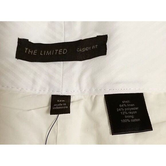 The Limited Cassidy Fit Womens Linen Blend Size 12R Off White Ivory. T6 - Picture 4 of 5